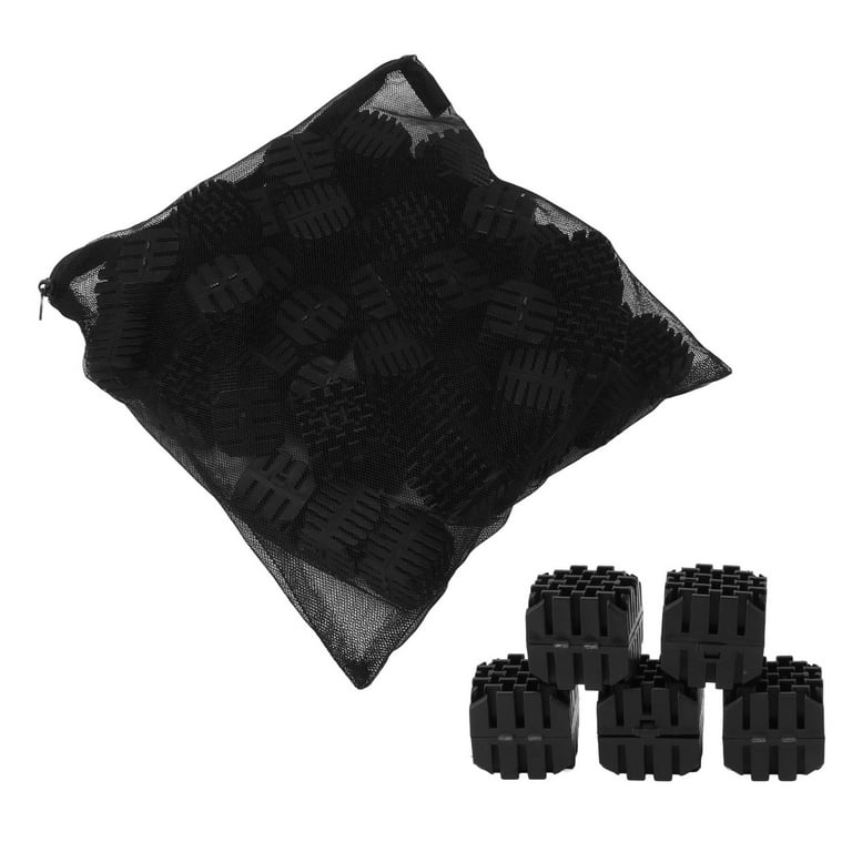 50Pcs Bio Balls Filter Media Bulk with Mesh Bag for Outdoor Ponds Aquarium Filter Square