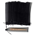 thumbnail image 1 of 50Pcs Black Hand Fan Organza Bags 2 X 10 inch Sheer Drawstring Pouches Folding Fan Gift Bags, 1 of 6
