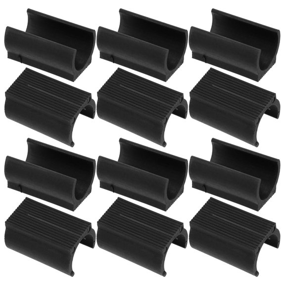 50Pcs Black Trampoline Pole Covers Non Slip Plastic Foot Pads for Home Anti Skid Protection