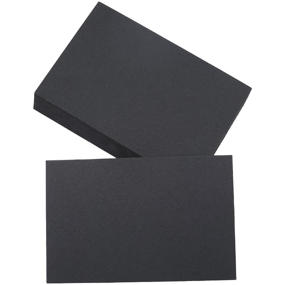 50Pcs Blank Congration Cards Black Heavy Paper Cardstock Bulk Thick Smooth Rectangle Double Side Unlined Plain Note Cards