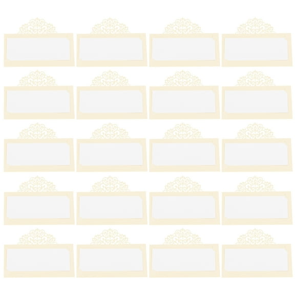 Blank Place Cards for Writing Safe Paper 50Pcs White Smooth Edges Round Memorable Events