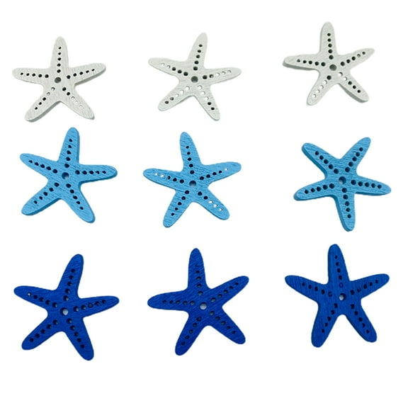 50Pcs Buttons Convenient Installation DIY Starfish Shape Garment Accessories Sewing Buttons for Indoor