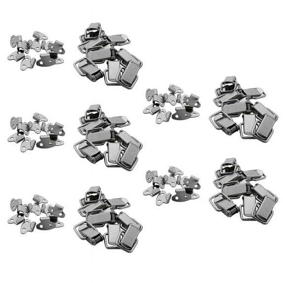 50Pcs Cabinet Spring Loaded Iron Straight Loop Toggle Latch 45mm Length ...