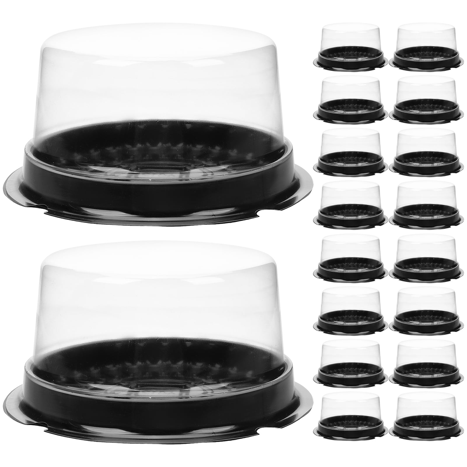 50Pcs Cake Carrier Plastic Cake Containers Clear Food Container