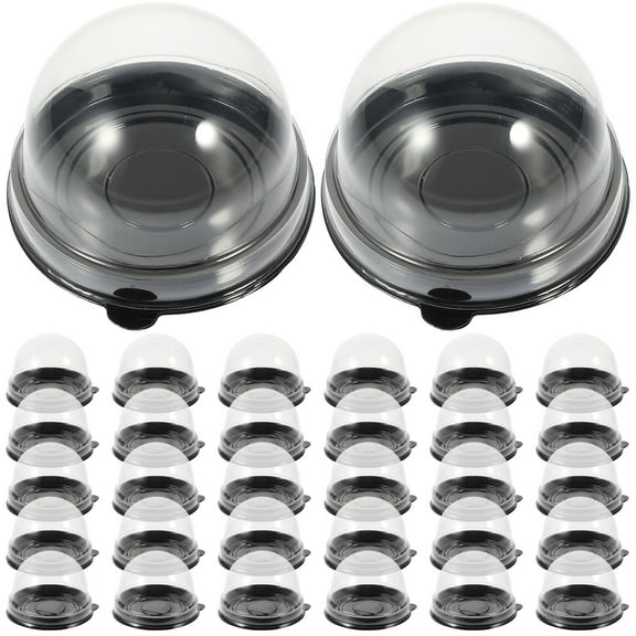 50Pcs Cake Dome Cases Individual Cupcake Boxes Containers Baking Supplies