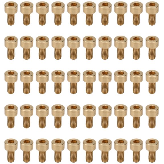 50Pcs Cap Hex Socket Screw Copper Fastener Hardware Tools Industrial Supplies M4M4x8