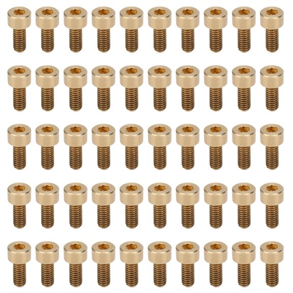 50Pcs Cap Hex Socket Screw Copper Fastener Hardware Tools Industrial Supplies M4M4x9