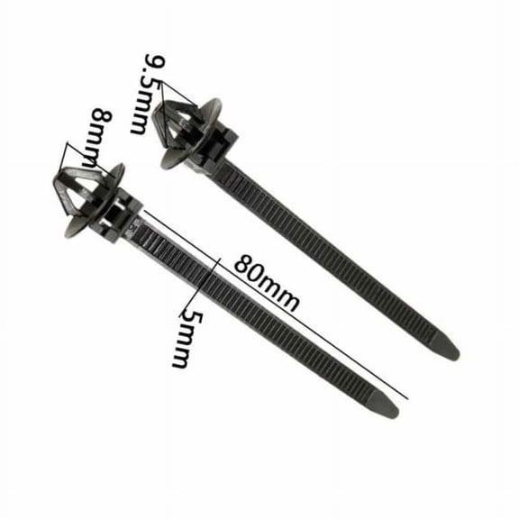 50Pcs Car Nylon Tie Wrap Cable Fixed Fasteners Clips Bundled Wire Band Zip Strap Fangkenuo