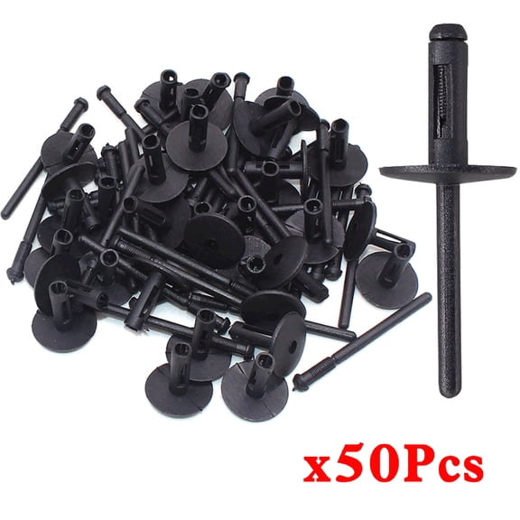 50Pcs Car Wheel Arches Plastic Expansion Blind Rivets Bumper Clip Universal Auto Fasteners Retainers Push Pin for Car
