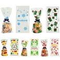 thumbnail image 1 of 50Pcs Christmas Cellophane Treat Bags, Plastic Christmas Bags for Candy, Cookie, Goodies, Present Wrap, Xmas Party Favor Supplies, 1 of 7