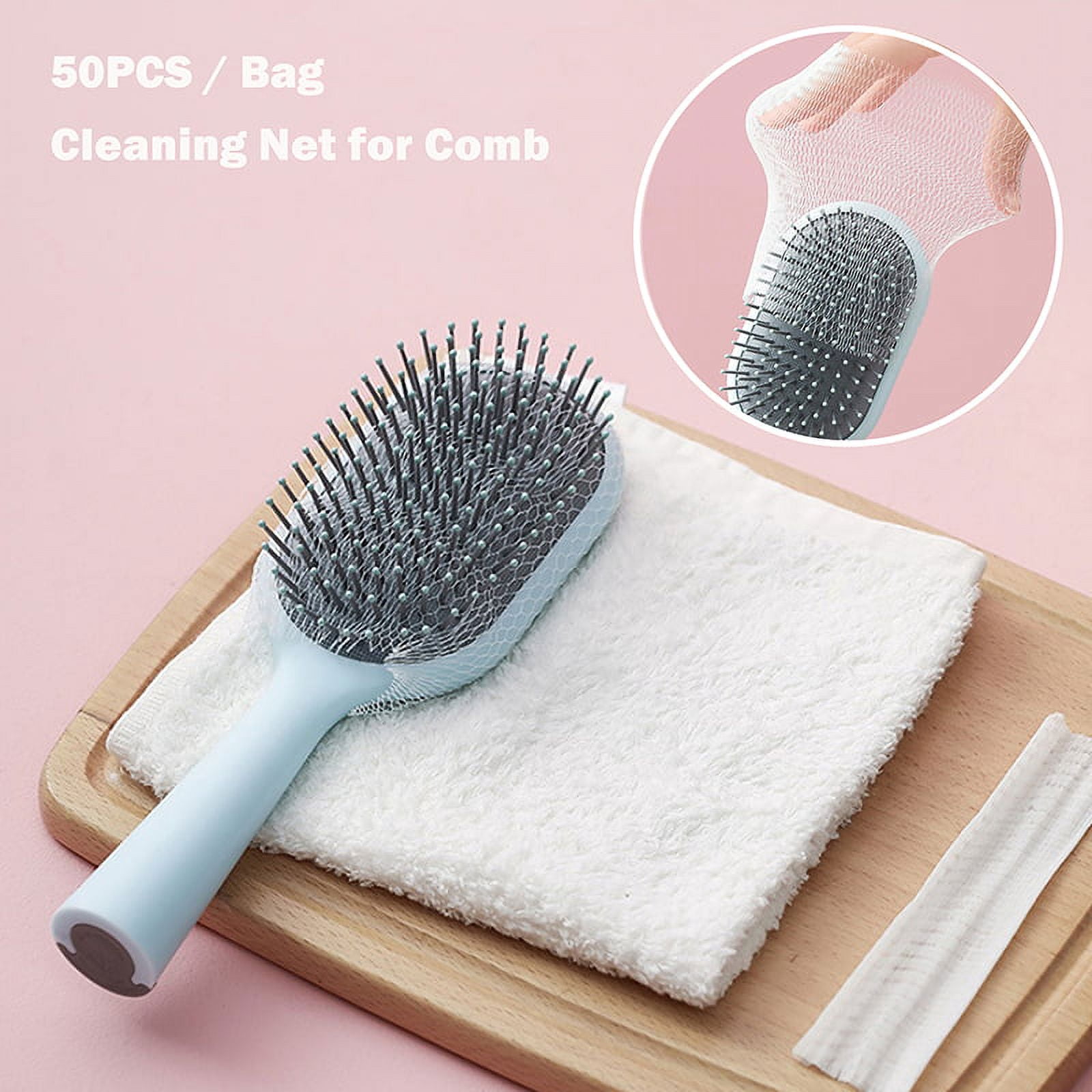 Loft Comb Protection 50Pcs Cleaning Net for Hair Brush Comb Airbag Pet Comb Brush Cleaning ...