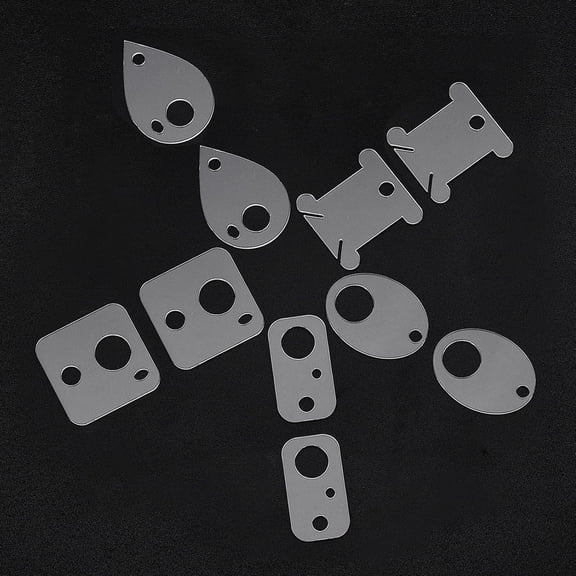 50Pcs Clear Acrylic Embroidery Floss Thread Drops 5 Styles Acrylic Thread Organizers Embroidery Floss Bobbins Stitch Thread Bobbins