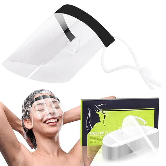 50Pcs Clear Face Visors Eye Shield Plastic Shower Face Protector Transparent Protective Visors for Microblading Eyelash