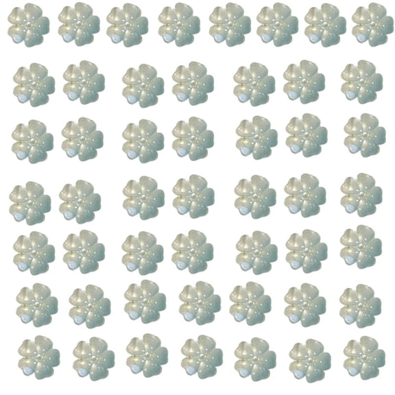50Pcs 14mm Clear Glass Beads Flower Beads Bracelets Making Accessories For Necklace Bracelets Jewelry Making Project