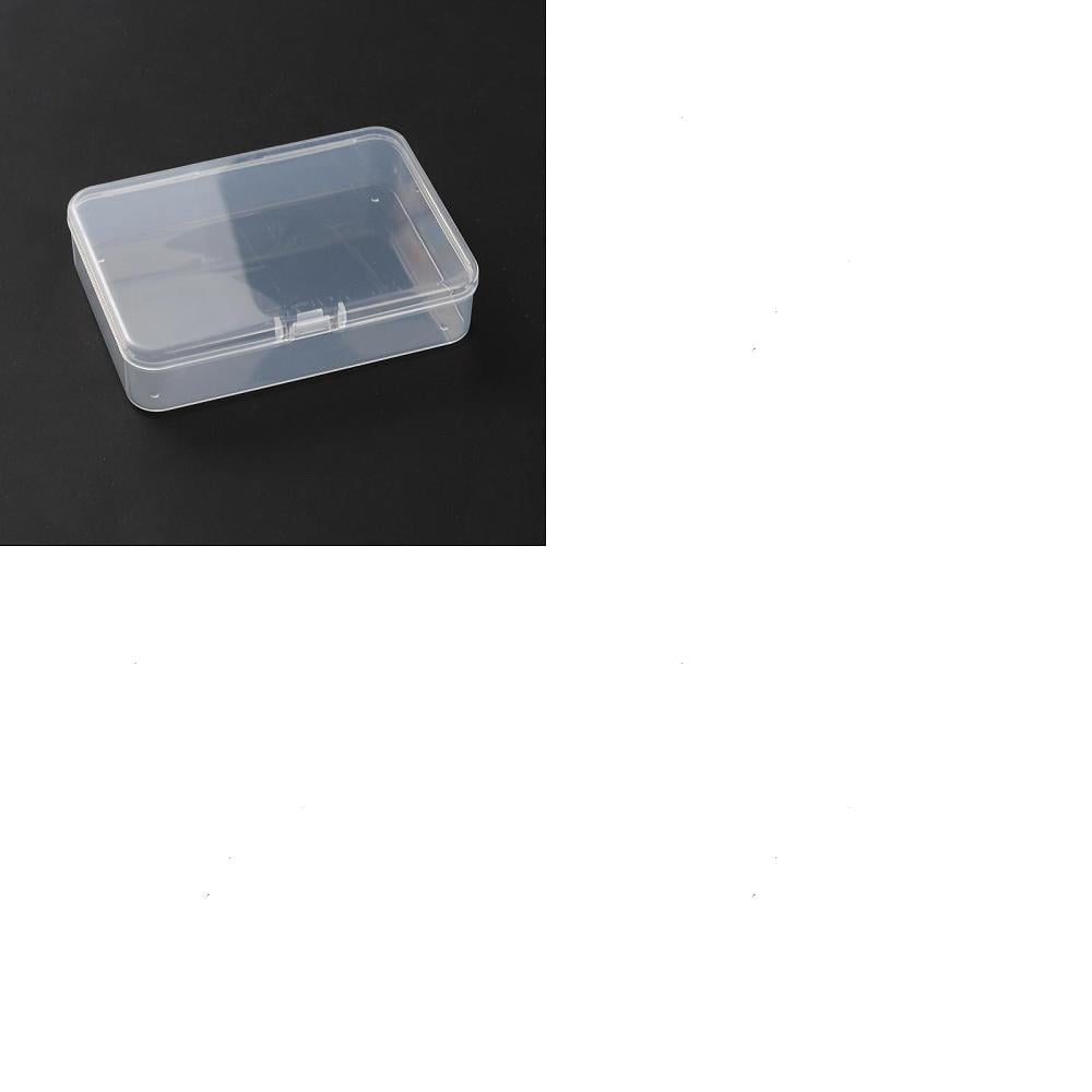 50Pcs Clear Plastic Beads Storage Containers Box Small Items Organizer Box with Lids Rectangle Containers Case