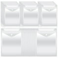thumbnail image 1 of 50Pcs Clear Plastic Envelopes with Snap Button Stamp and Die Storage Pockets for School Home Office 7.08 X 9.44Inch, 1 of 6
