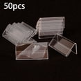 thumbnail image 1 of 50Pcs Clear Signage Card Holder Poster Holder Plastic Mini Label Holder Acrylic Card Display Stand 2x4cm,50 * desk card,Transparent, 1 of 7