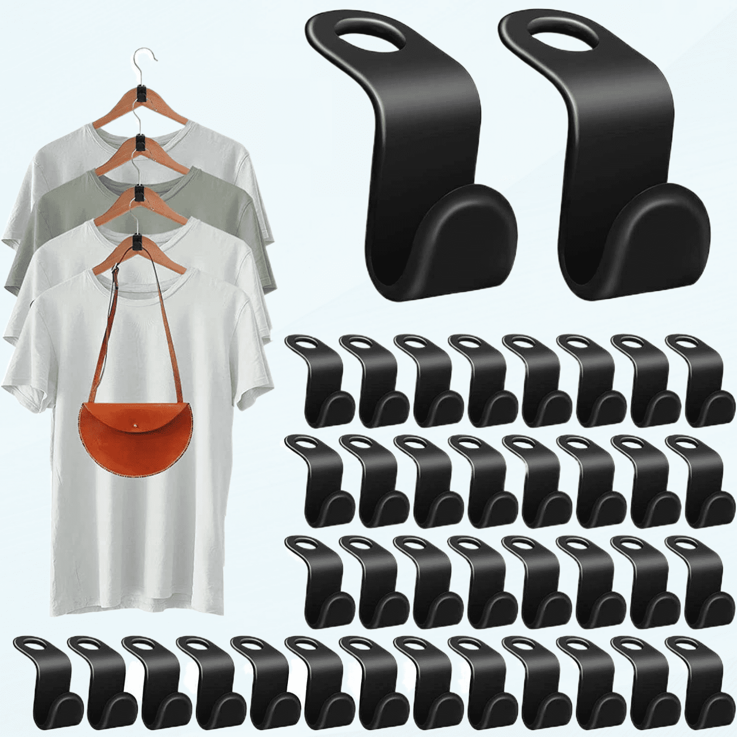 50Pcs Clothes Hanger Connector Hooks Hanger Space Saving Closet