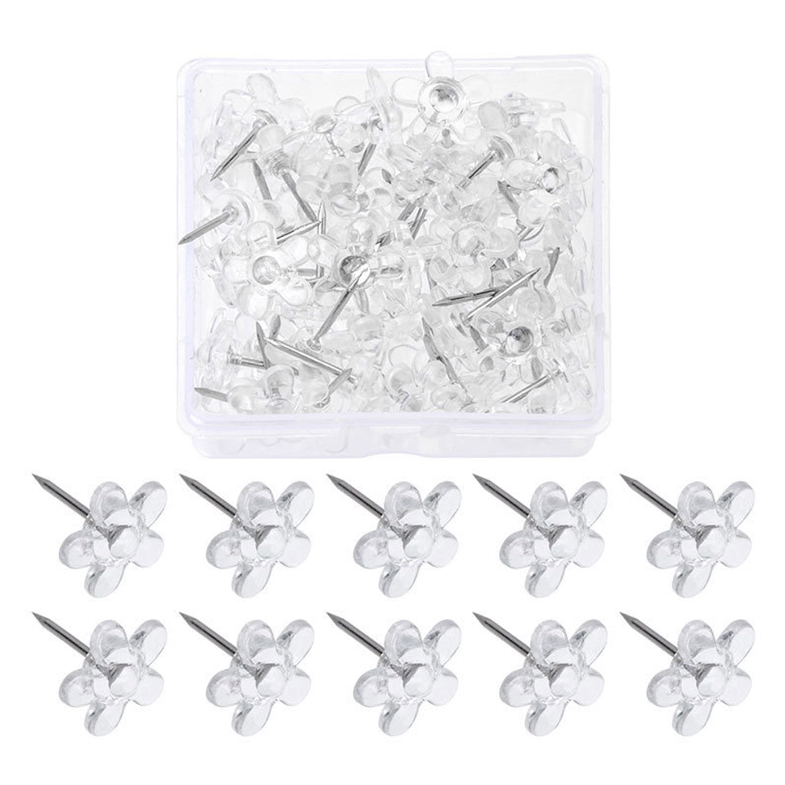 50Pcs Colored Push Pin for Office Bulletin Board Fabric Marking Picture ...