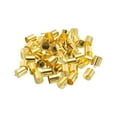 thumbnail image 1 of 50Pcs Cord End Caps 9.5mm End Cap Barrel Beads Kumihimo End Caps Brass for Jewelry Making 10mm Length Gold, 1 of 5
