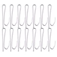 thumbnail image 1 of GANGTU 50-Pack Stainless Steel Curtain Pin Hooks, Heavy-Duty Metal Drapery Hooks for Window Curtains, Door Curtains and Shower Liners, Rust-Proof S-Hooks, Silver, 1 of 4