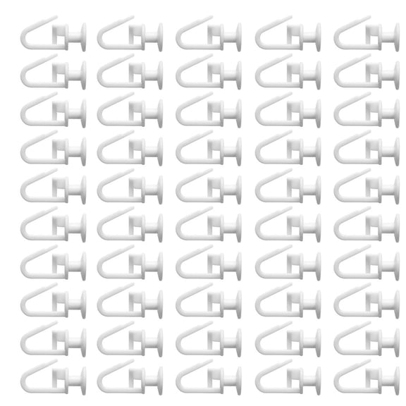 50Pcs Curtain Track Lockable Hook Curtain Gliders Curtain Rails Hook for Window Curtain Rails Ceiling Gliders