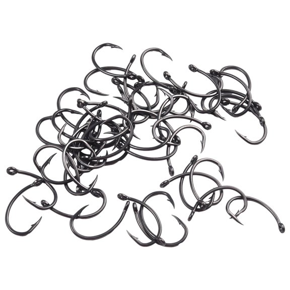 50Pcs Curve Shank Carp Fishing Accessories Hook Line Terminal Fishing Tackle Hair Rig Carp Hooks Hair Rigs Tackle Tools 8#