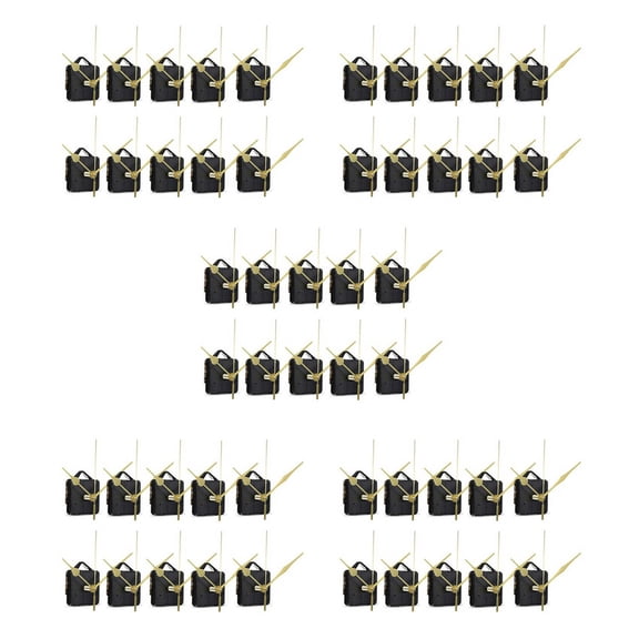 50Pcs DIY Silent Movement Spindle Hands Wall Quartz Clock Movement Mechanism Repair Tools Part Clock Kit