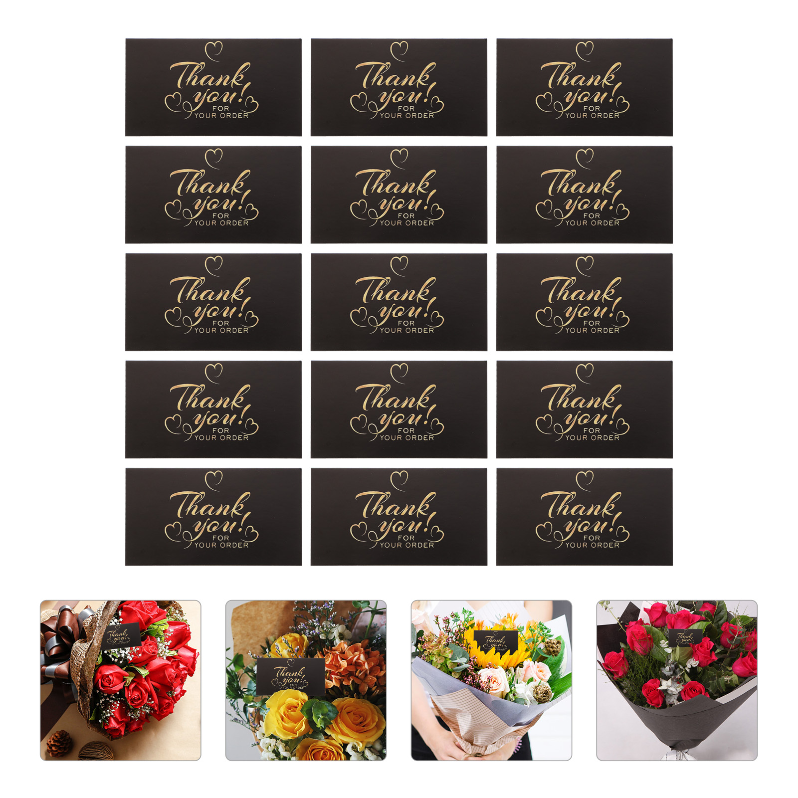 50Pcs Decorative Thank You Cards Shopping Costumer Thank Cards Thank