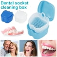 thumbnail image 1 of 50Pcs Denture Bath Case Box Cup Container with Basket Denture Holder for Travel and Cleaning, 1 of 10