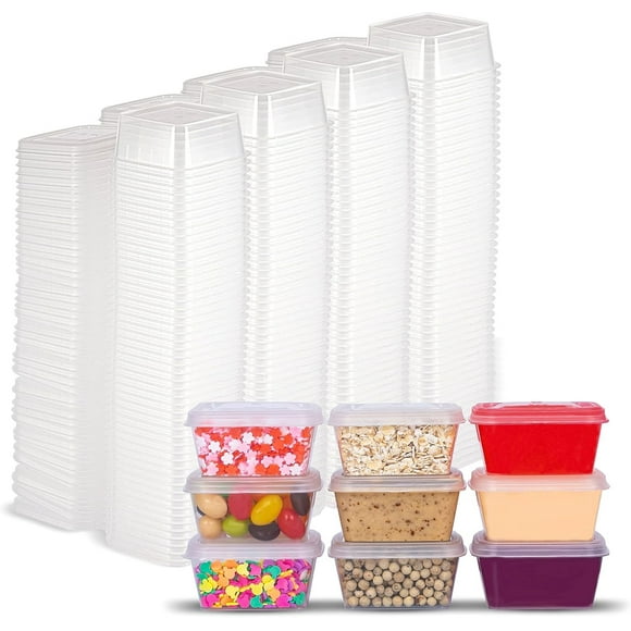 50Pcs Disposable Clear Leak Proof Sauce Cup,25Ml All-in-One Design Cup,Disposable Plastic Portion Cups with Leakproof Lids for Various Sauces,Food Samples