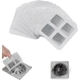 thumbnail image 1 of 50Pcs Disposable Floor Drain Sticker, 4Inches Floor Drain Sticker, Sink Drain Strainer Screen Catcher, Floor Drain Sticker Filter, Suitable for bathrooms, Laundry Rooms, bathtubs, Kitchens, Sinks, 1 of 5