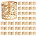 thumbnail image 1 of 50Pcs Disposable Foil Paper Napkin Rings – Self-Adhesive Cut Out Napkin Holders for Dinner Parties, Wedding, Thanksgiving, Table Setting Decor, 1 of 3