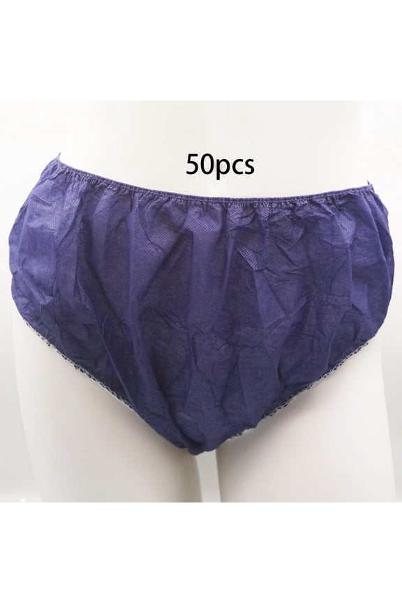 50Pcs Disposable Panties Breathable Hygienic Adjustable Handy Underpants for SPA Bathroom Supplies Waxing , Size