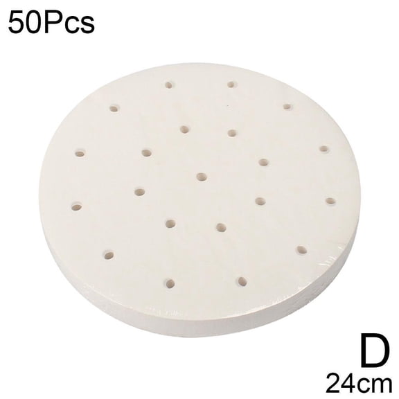 50Pcs Disposable Paper Non-Stick Bamboo Steamer Liners Steaming 2024 Paper