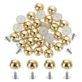 thumbnail image 1 of 50Pcs Dome Studs, 6mm Plastic Round Mushroom Flat Back Rivets, Light Gold, 1 of 6