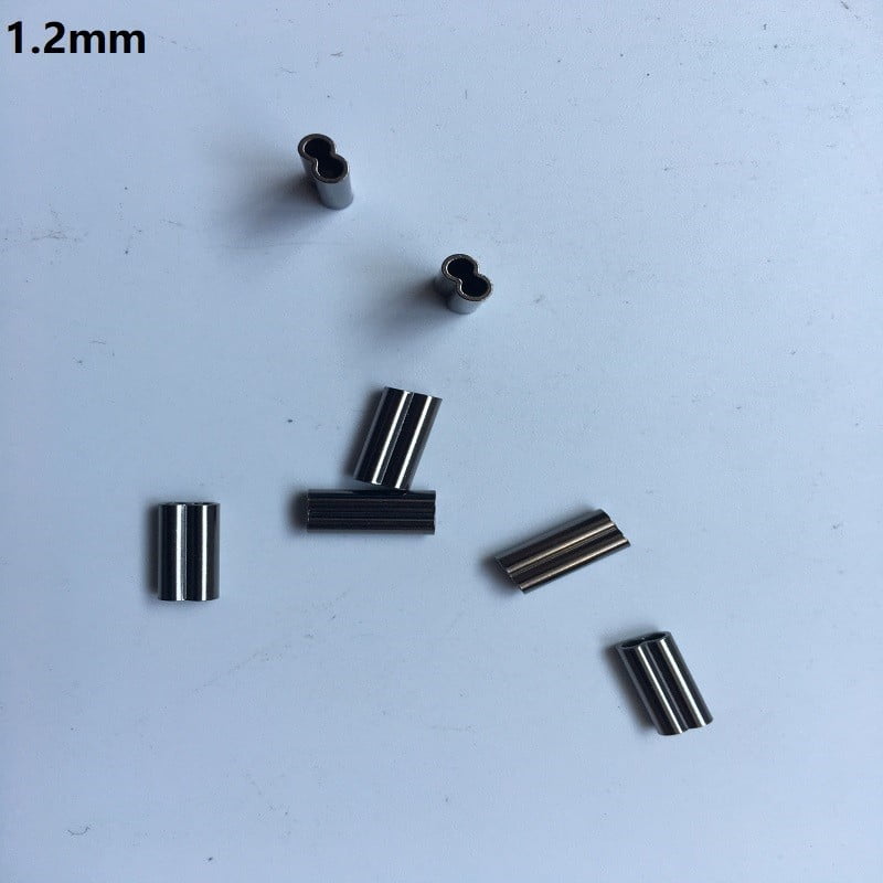 50Pcs Double Barrel Crimps,Double fishing crimps for rig making various