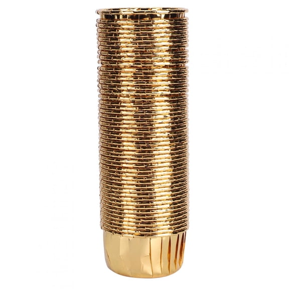50Pcs Double-Sided Curled Baking Paper Cup Pastry Baking Cake Cups for Muffin Cake Disposable Ramekins Pans Muffin Cups Cupcake Wrappers Holders [Gold]