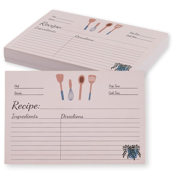 50Pcs Double-faced Writable Recipe Card Craft Paper Rectangle Misty Rose 150x100x0.3mm for DIY making