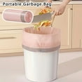 thumbnail image 1 of 50Pcs Drawstring Trash Bag Strong Leakproof Thick Garbage Bags Unscented Rubbish Bags Portable For Bathroom Kitchen Small Trash Can(Pink-45X45Cm)#1887, 1 of 5