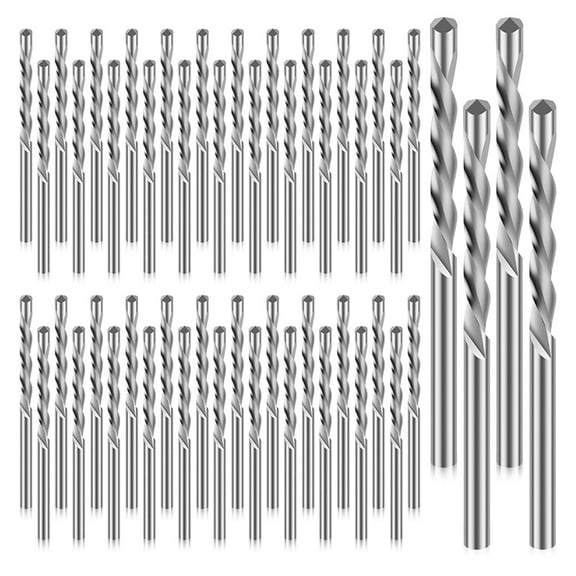 50Pcs Drywall Bit, 1/8 Inch Spiral Saw Tip Cutting Bits, M2 High Speed Steel Drywall Cutting Bits, Drywall Guide Bits