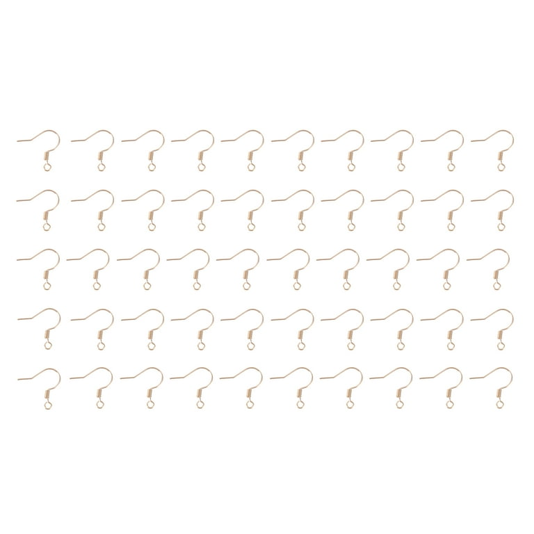 50pcs Stainless Steel Gold Tone Earrings Parts Clasp Hook for Earring Parts  Jewelry Making Supplies Materials