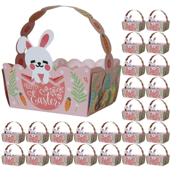 FOLOYORI Candy Boxes Pink Rabbit Shape 50Pack 12.1X9.0X6.1in