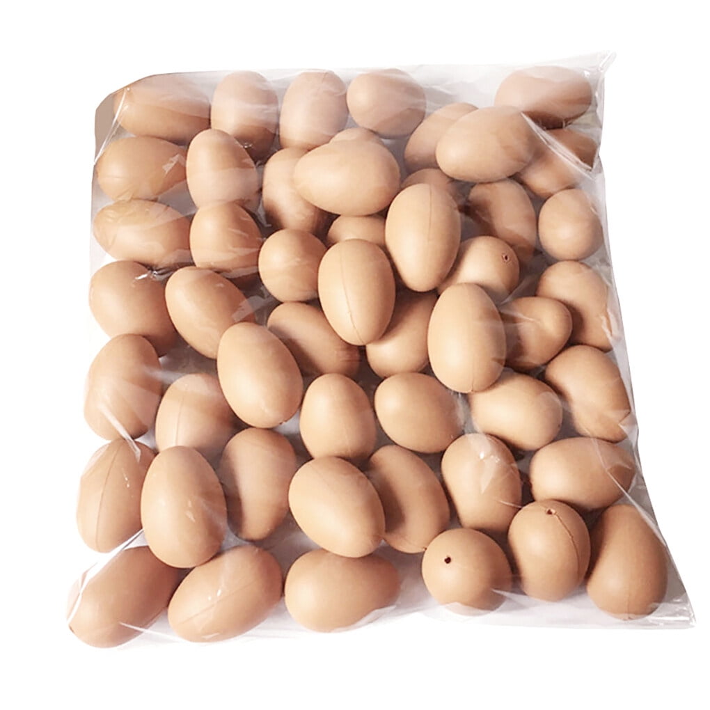 50Pcs Easter Eggs Plastic Fake Eggshell Simulation DIY Graffiti Egg Toy