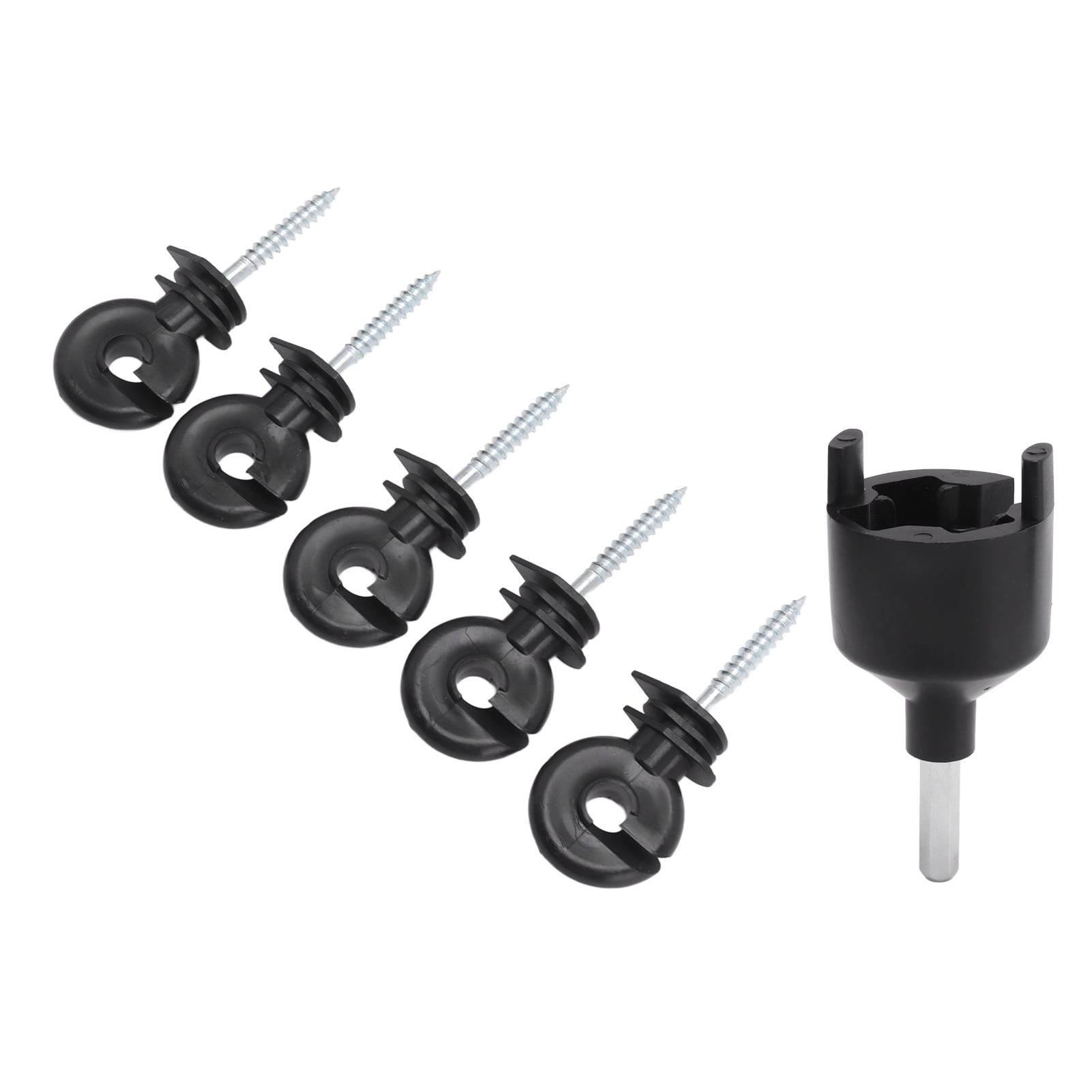 50Pcs Electric Fence Insulator Screw in Insulator Fence Ring Post Wood