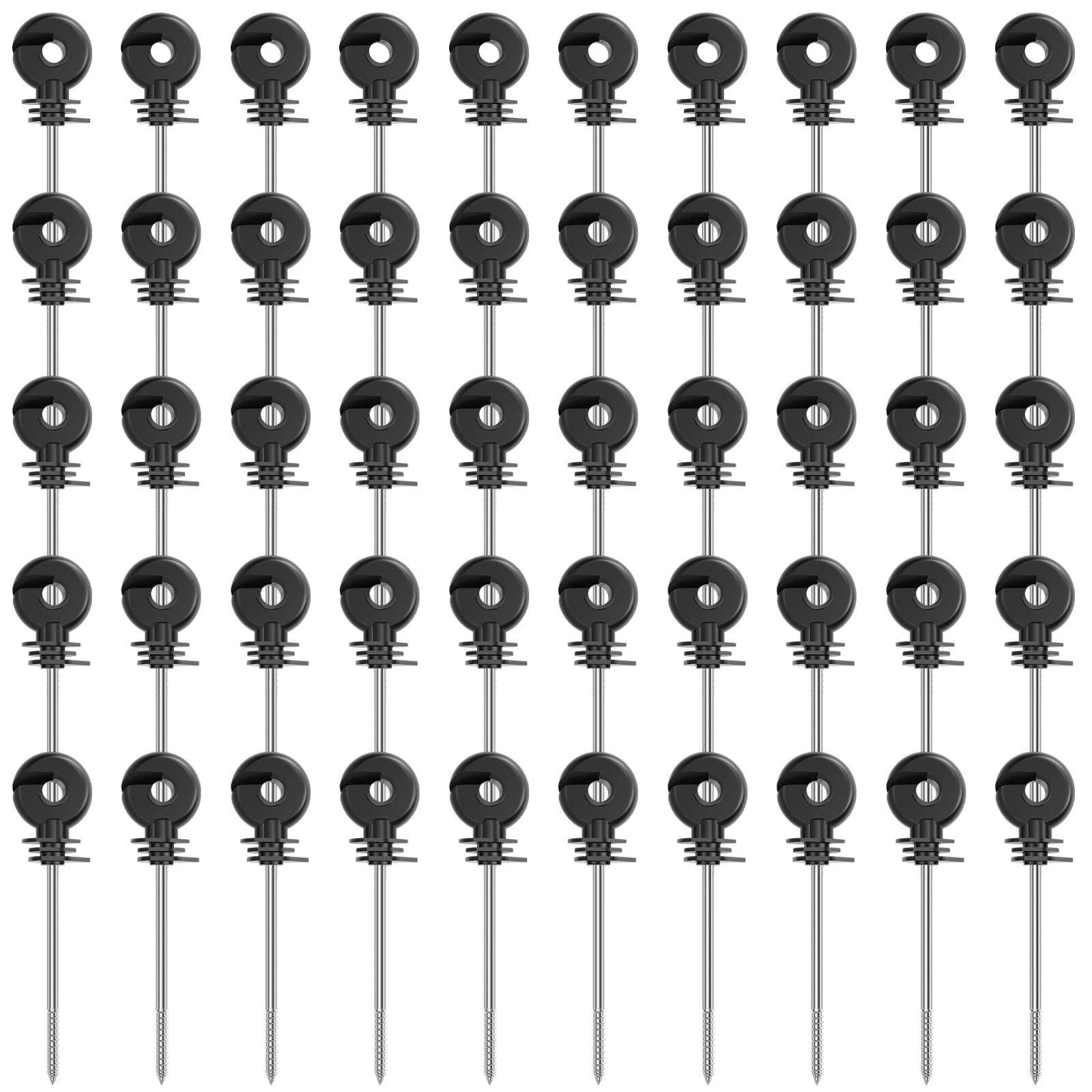 50Pcs Electric Fence Ring Insulators Screw-in Ring Insulators Electric ...