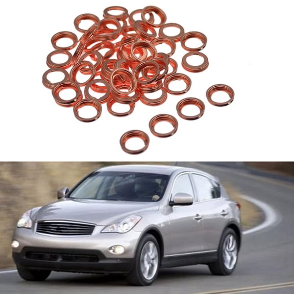 50Pcs Engine Oil Drain Plug Seal Washer Gasket Rings for Infiniti 1102601M02