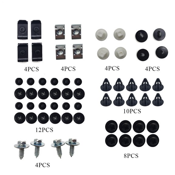 50Pcs Engine Splash Shield Fender Bumper Screw Clips Rivet Fastener For Toyota