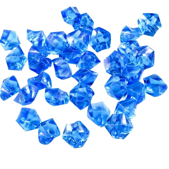 50Pcs Fake Ice Cubes Clear Acrylic Gems Stones Vase Filler Fake Rocks Plastic Diamonds Crystals for Diy Party Wedding Centerpiece Table Scatter Display by Elapind