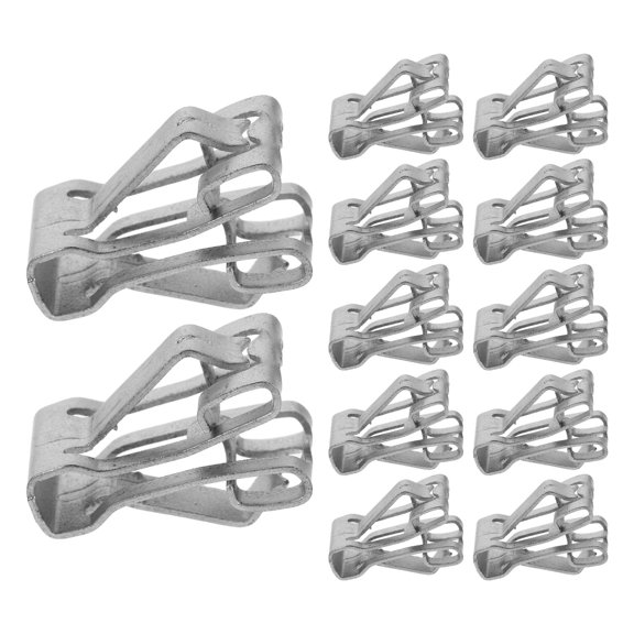 50Pcs Fascia Panel Mounting Clips Plated Silver Car Dash Hardware for Instrument Cluster Repair